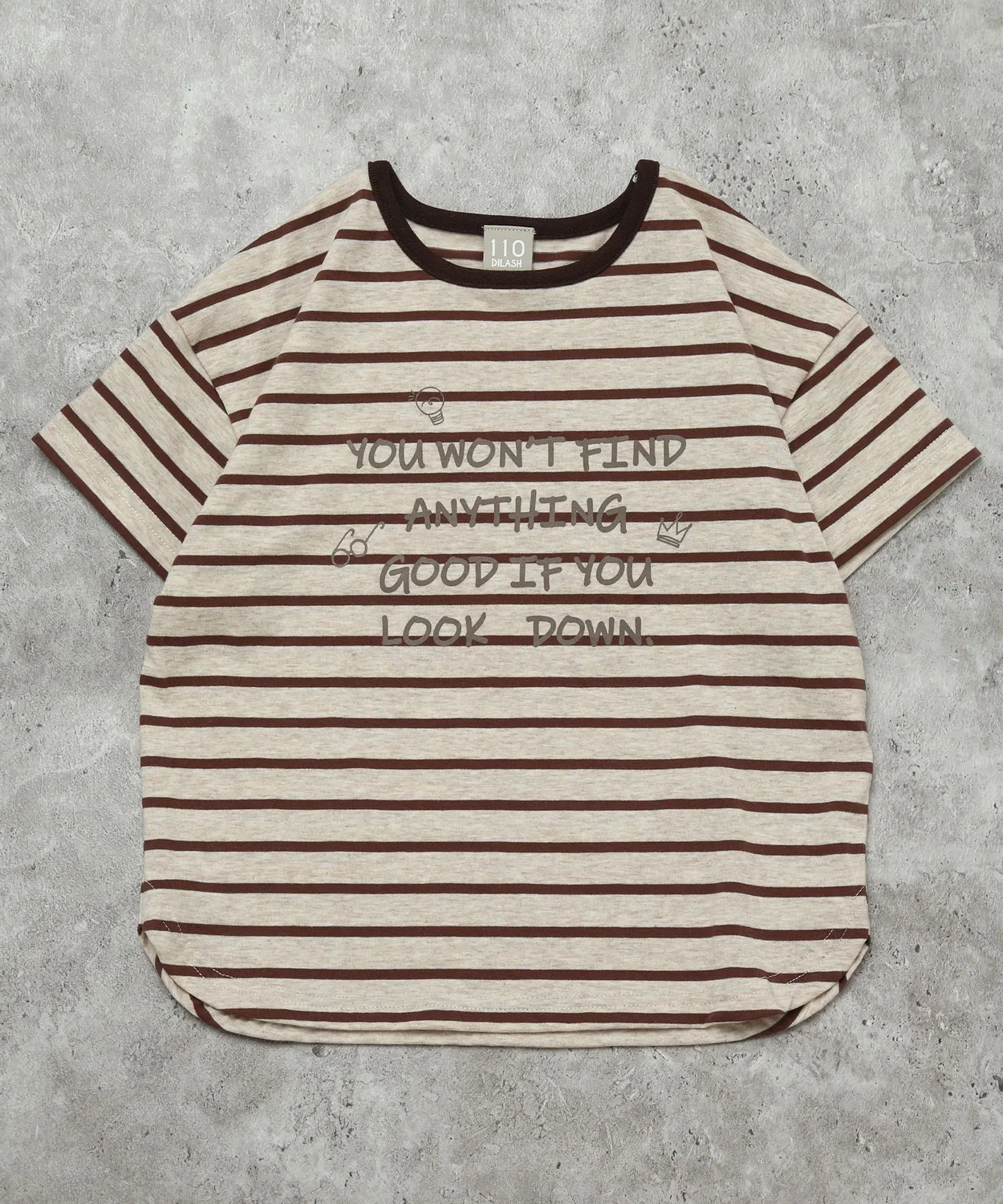 Детская футболка с принтом, с коротким рукавом DILASH, Beige