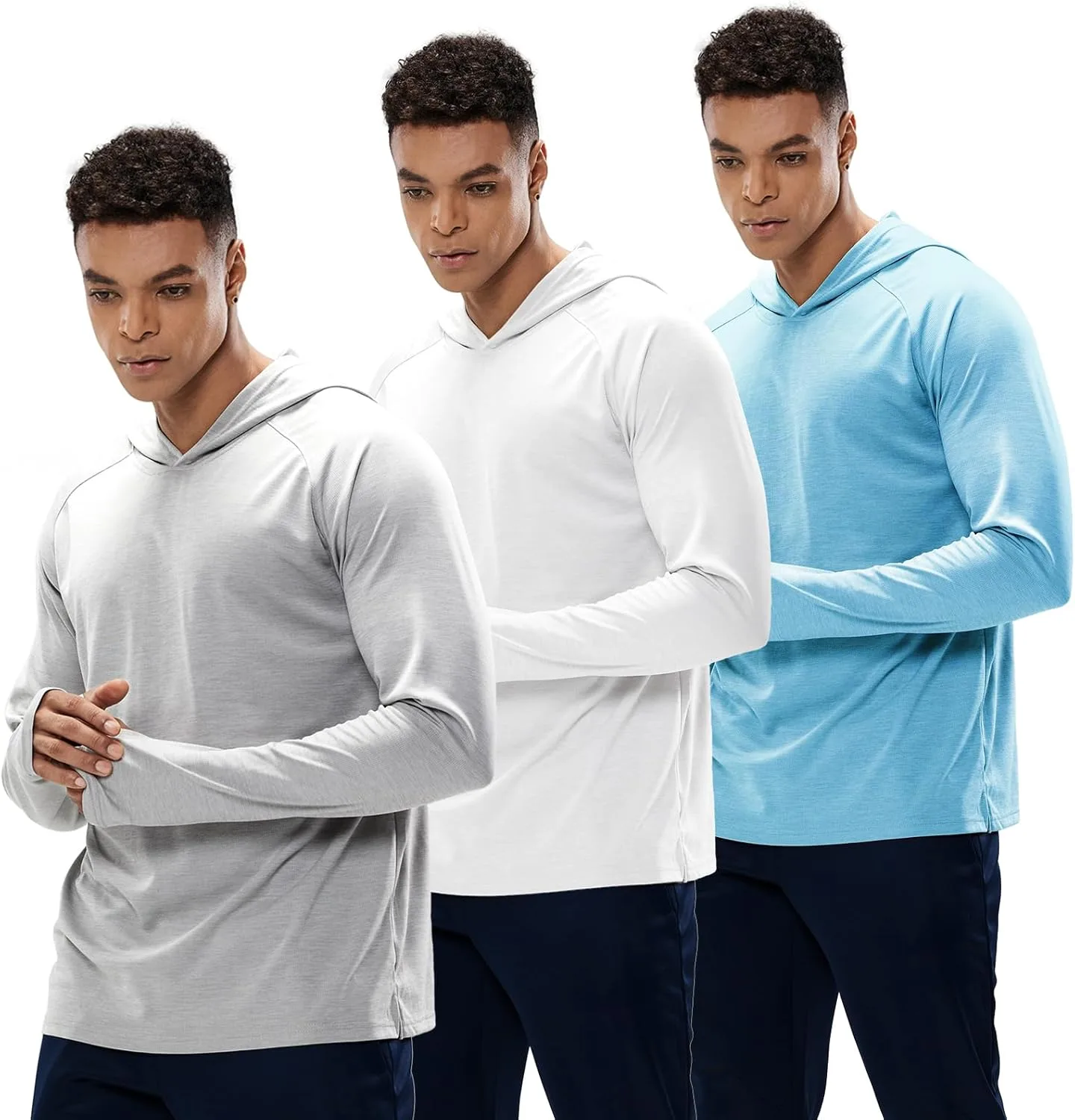 

MIER мужская толстовка с капюшоном UPF 50+ для рыбалки и походов