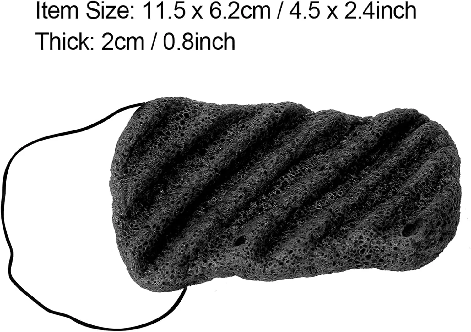 Спонж для лица Konjac, 4 шт, Черный Generic — фото 4
