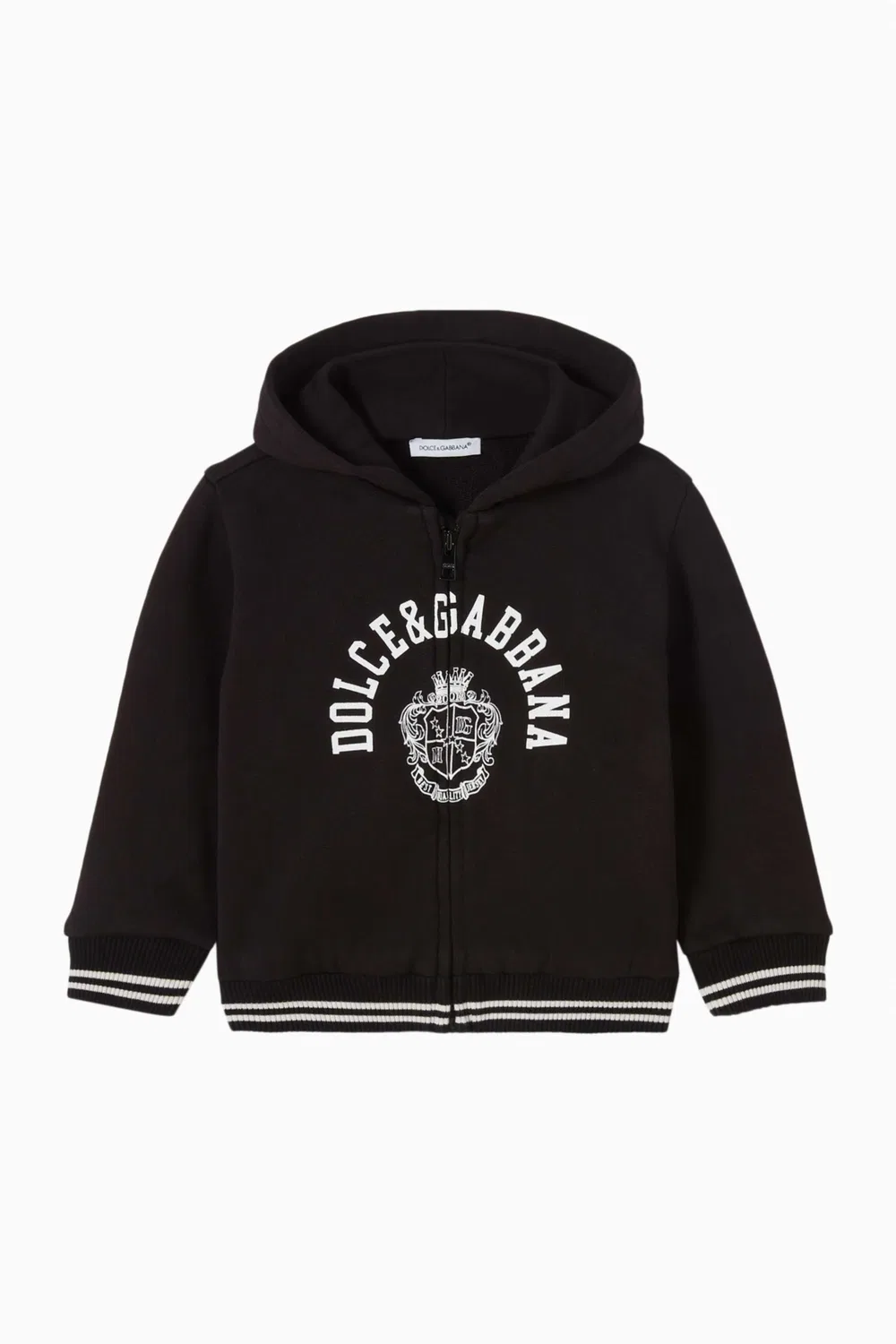 Худи на молнии с принтом логотипа Dolce & Gabbana