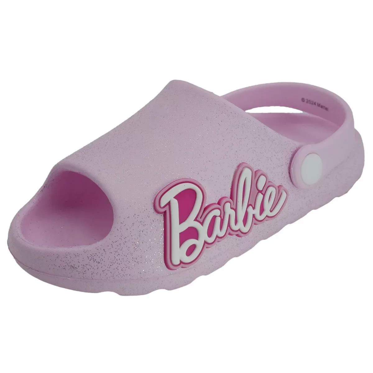 Детские сандалии-слайды с поворотным ремешком Cloud Slide Barbie, Medium Pink Glitter