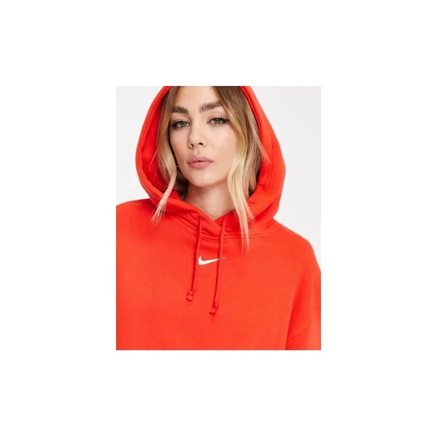 Женский свитшот с капюшоном Phoenix Fleece Nike, Оранжевый — фото 2
