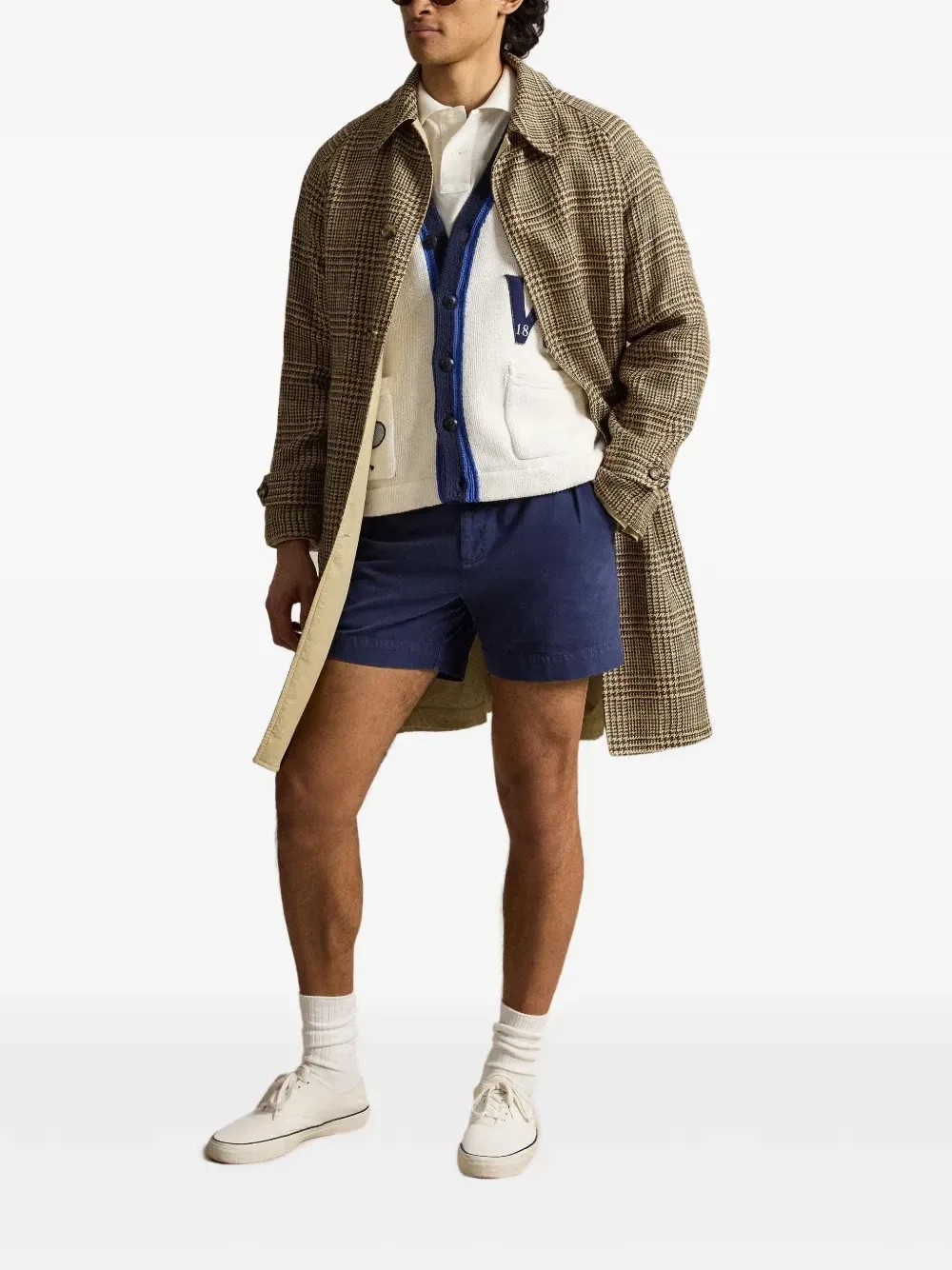 Кардиган с полосками из коллаборации с Wimbledon 2026 Polo Ralph Lauren, белый — фото 2
