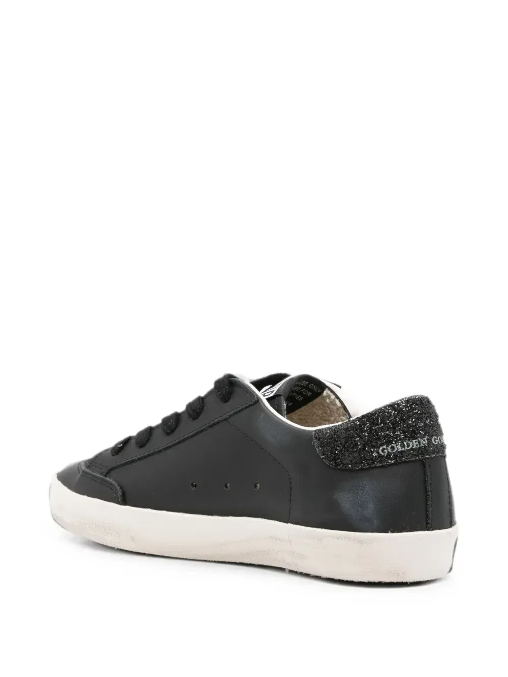 Кроссовки Super-Star Penstar с блестящими деталями Golden Goose Kids, черный — фото 2