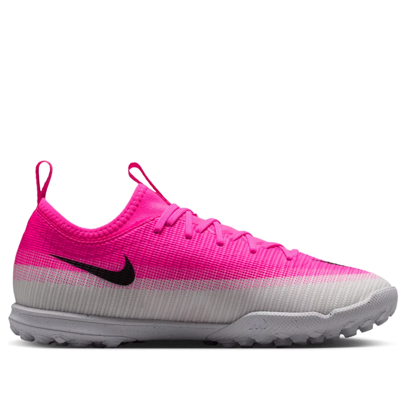 Детские бутсы для футбола с шнуровкой Mercurial Vapor 17 Academy TF Nike, розовый — фото 2
