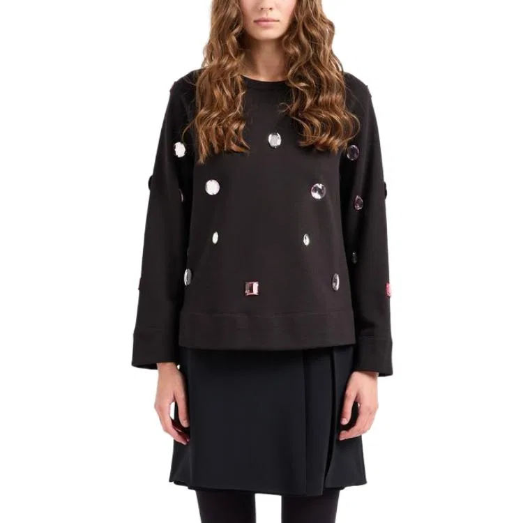 Свитшот женский SS24, Emporio Armani, Black — фото 3