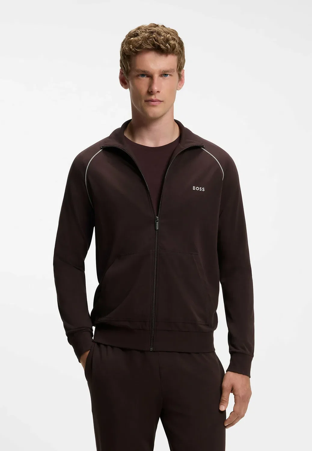 Куртка Mix&Match z - толстовка на молнии Boss, Dark Brown Four