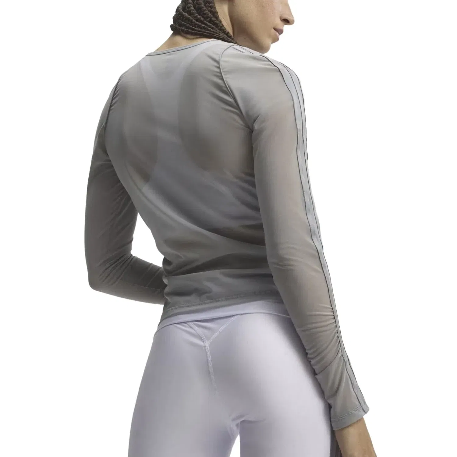 Женская футболка с длинным рукавом Adidas Sport Longsleeve Shirt Grey Three, серый — фото 4
