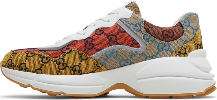 Кроссовки Gucci Rhyton GG Multi Orange, разноцветный — фото 4