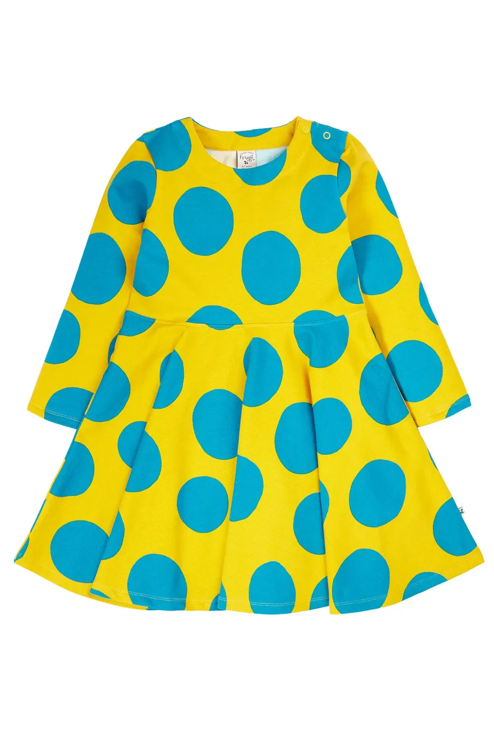 Детское платье-трапеция Cosy skater dress Frugi, Yellow