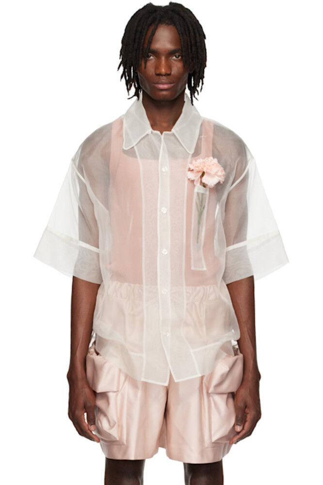 

Рубашка свободного кроя с карманом Carnation Off-White Simone Rocha