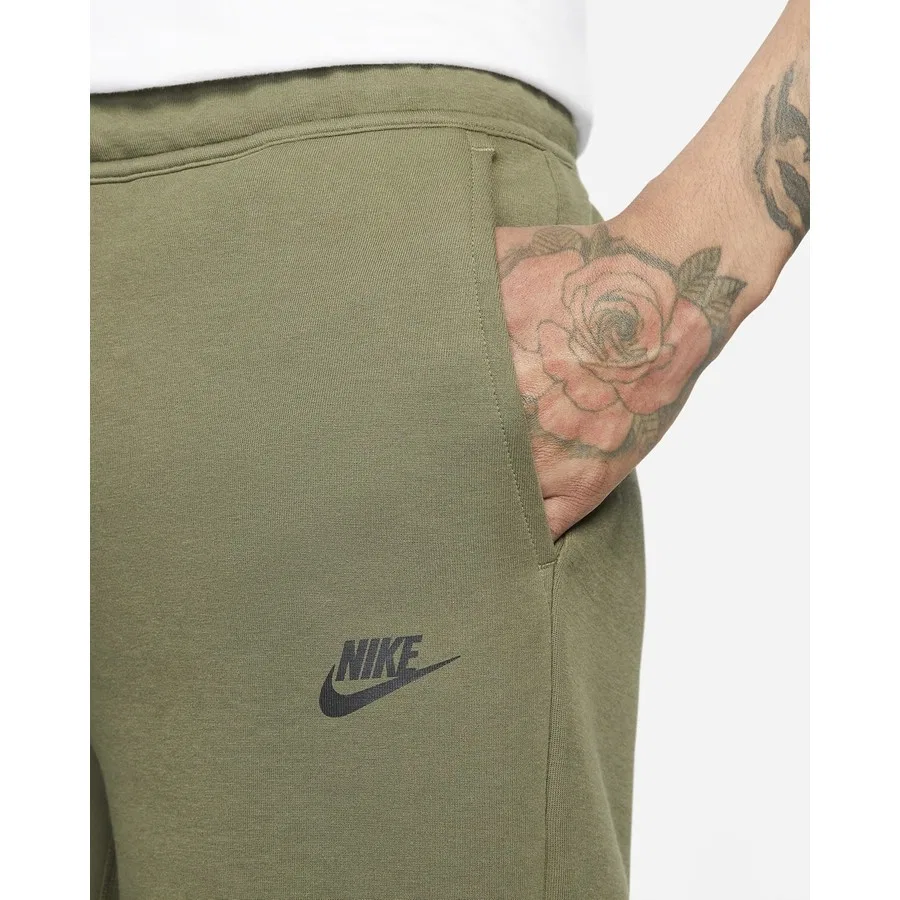 Шорты спортивные с принтом Tech Fleece Nike, Серый — фото 4