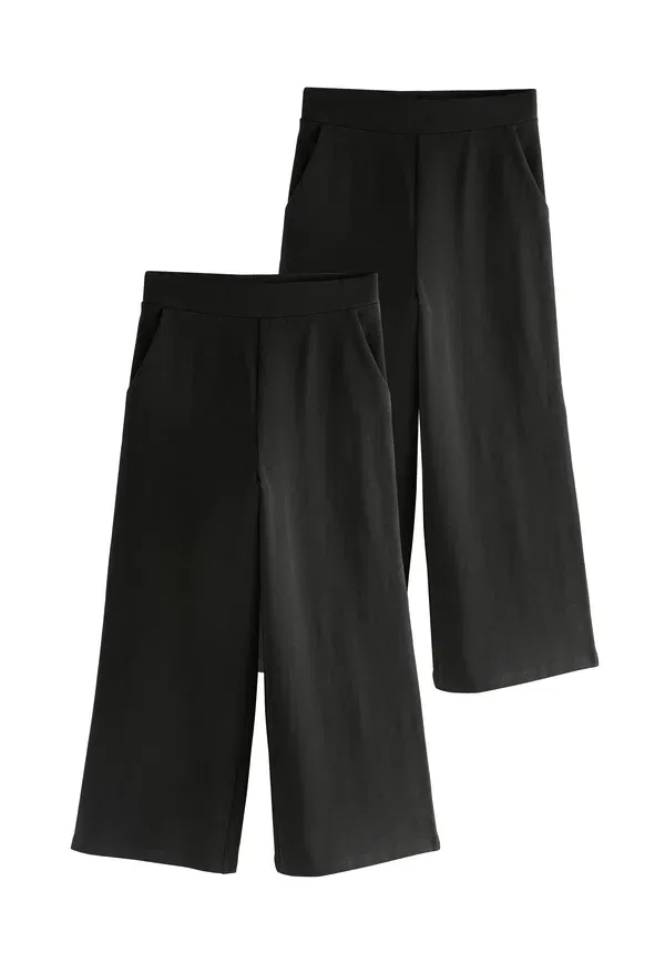 Брюки хлопковые Regular fit - wide leg 2 pack Next, черный