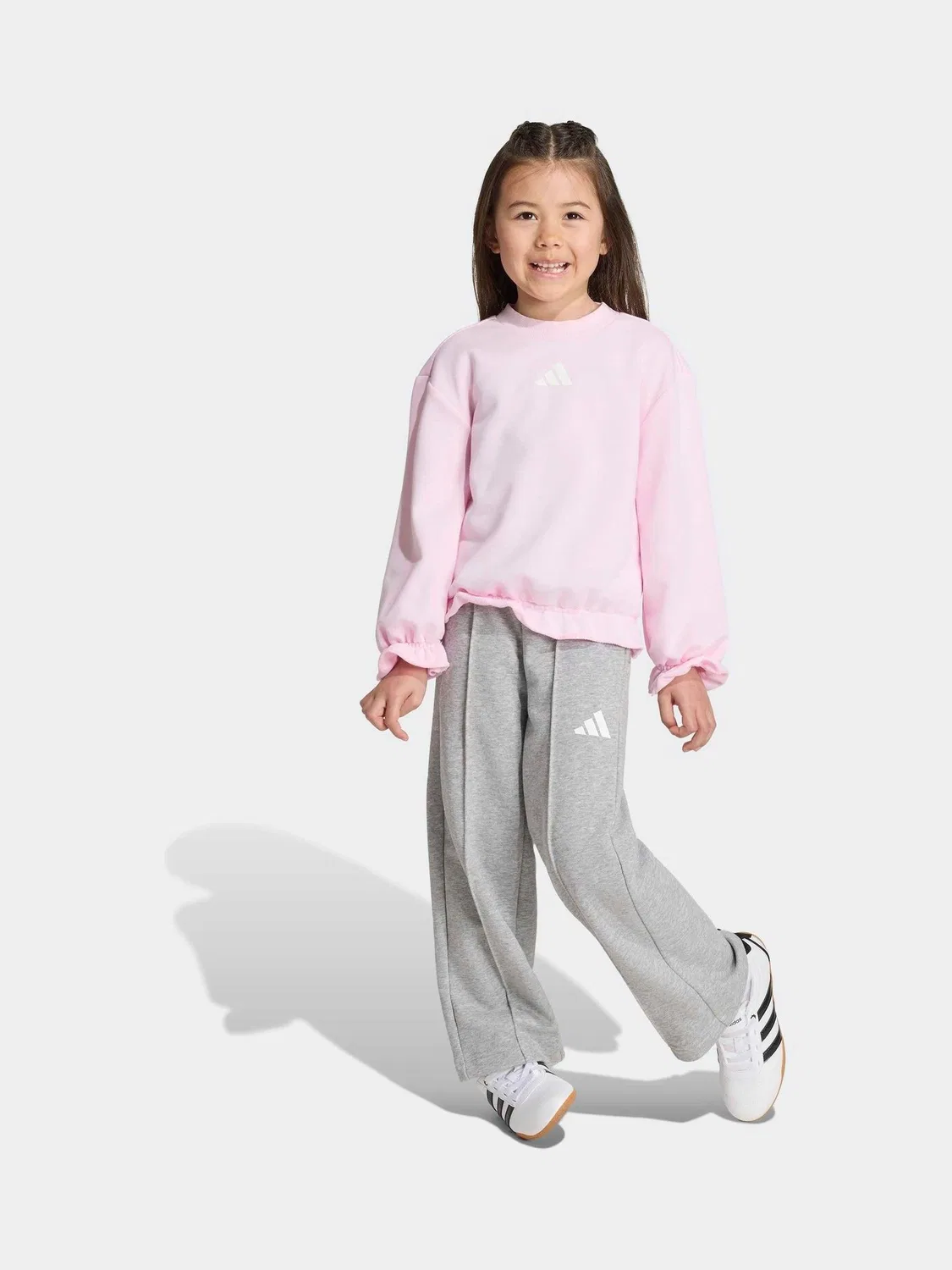 Спортивный костюм Seasonals Ruffles Sweatset adidas, розовый