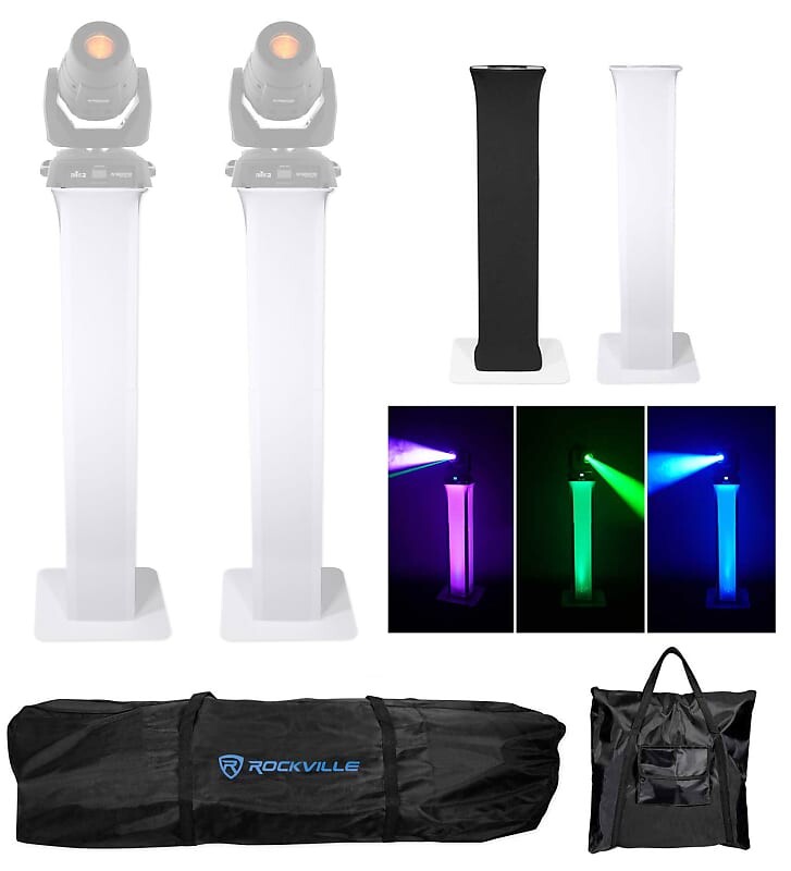 

2 стойки Totem + черные + белые сетки для 2 ламп Chauvet Intimidator Spot 355Z IRC Rockville (2) RTP32W Spot 355Z IRC