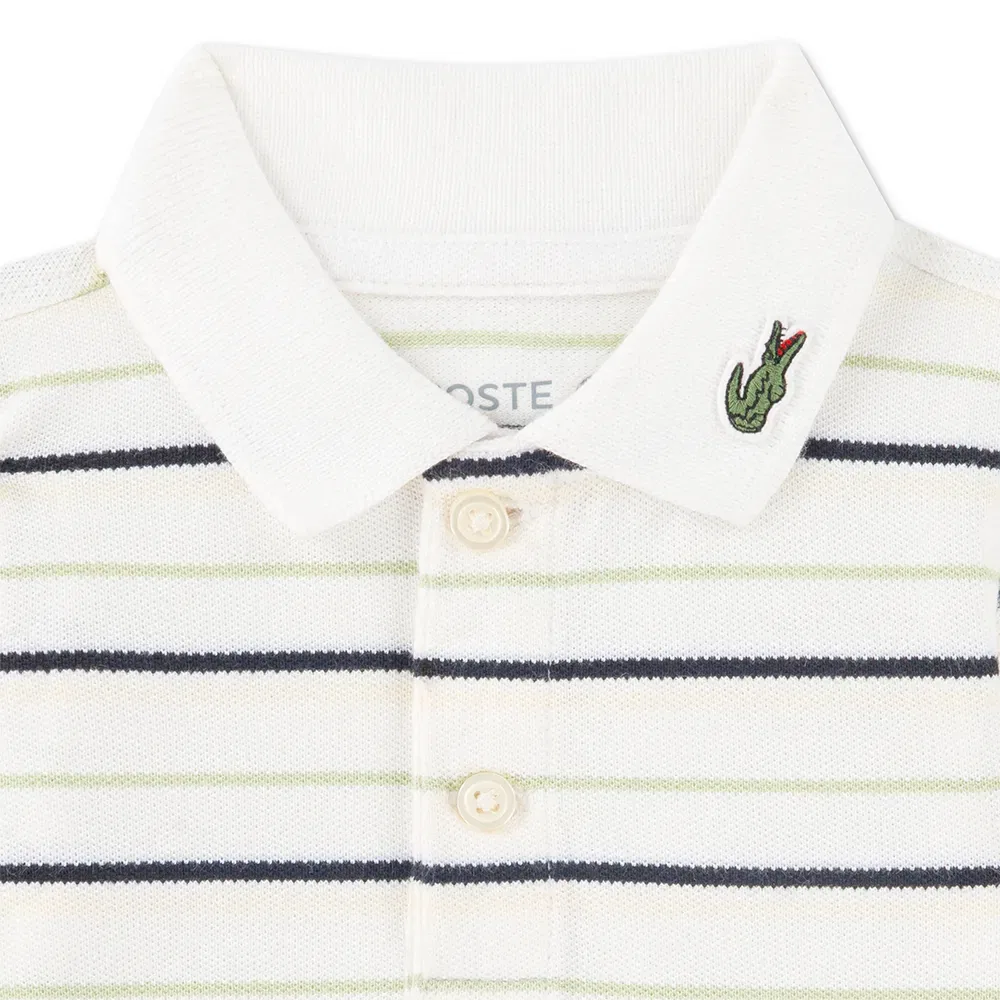 Комбинезон с коротким рукавом Lacoste Kids, белый — фото 3