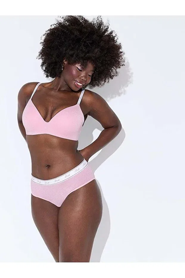 Женский бюстгальтер без косточек Wear Everywhere Wirefree Push-Up Bra Victoria'S Secret, Pale Pink — фото 4