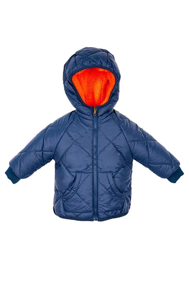 Детское пальто для мальчиков с капюшоном Minycenter, Navy Blue — фото 2