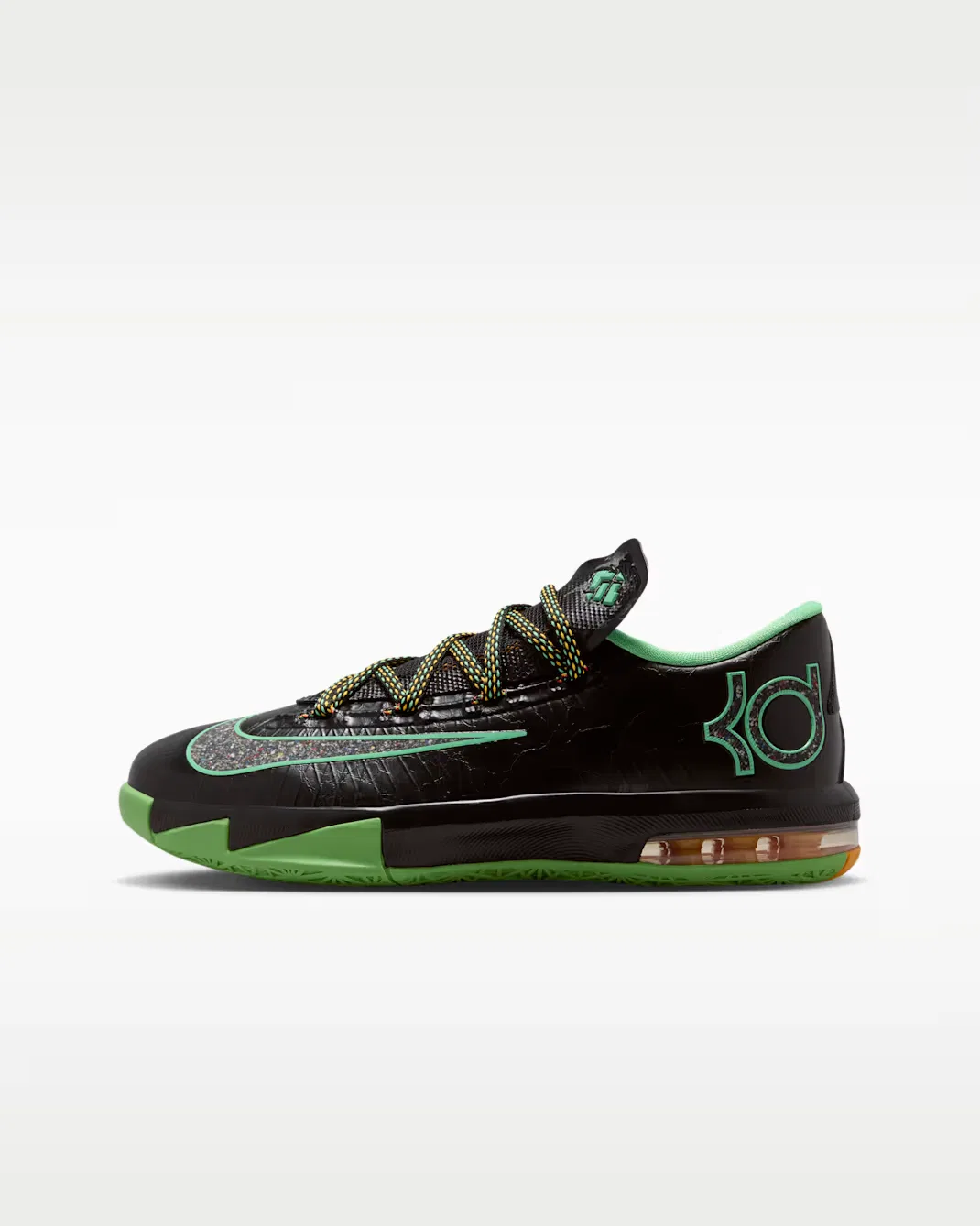 Кроссовки для детей постарше KD 6 Nike, Black/Light Lucid Green/Multi-Color