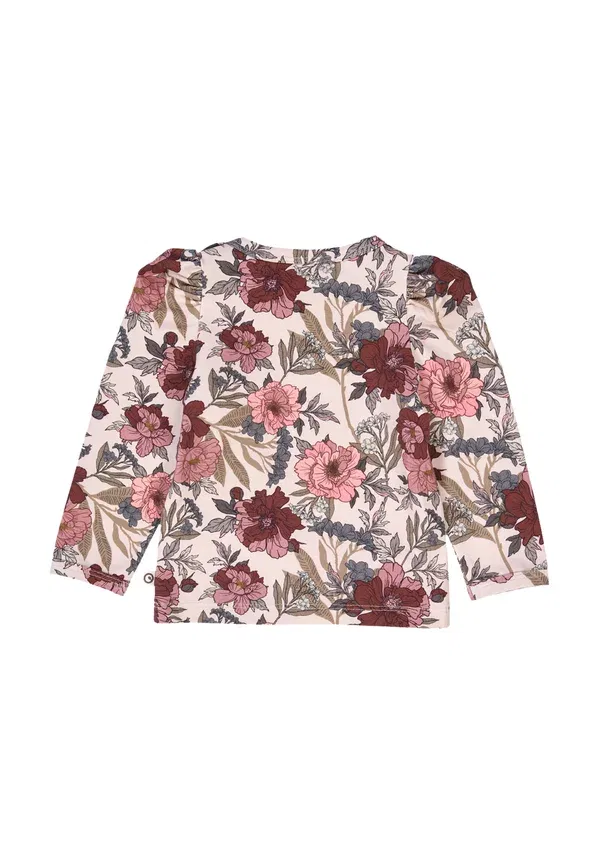 Футболка с цветочным принтом Long sleeved top, Musli By Green Cotton, nightingale-root-nostalgia rose — фото 2