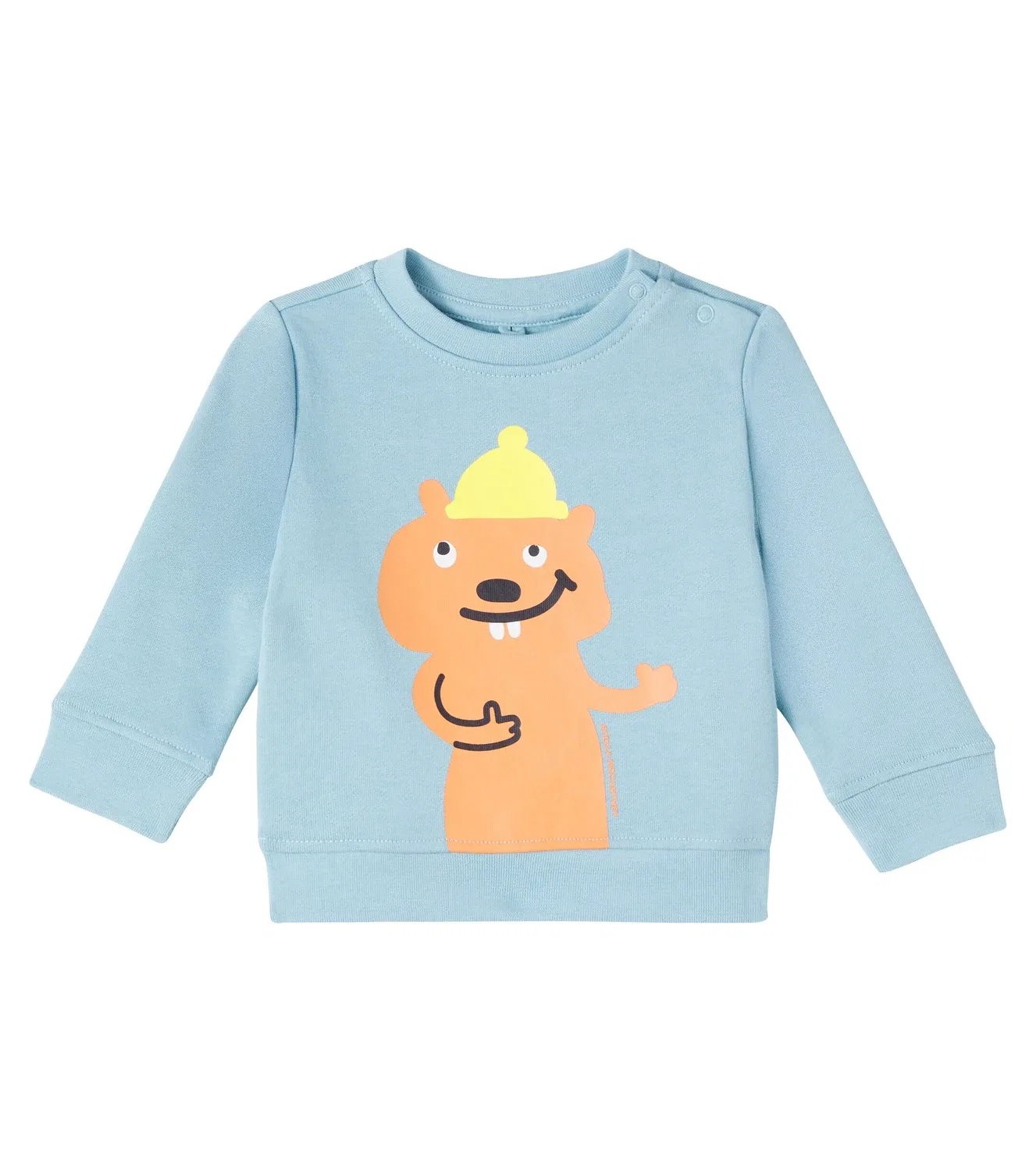 Детская толстовка из хлопкового трикотажа с принтом Stella Mccartney Kids, синий