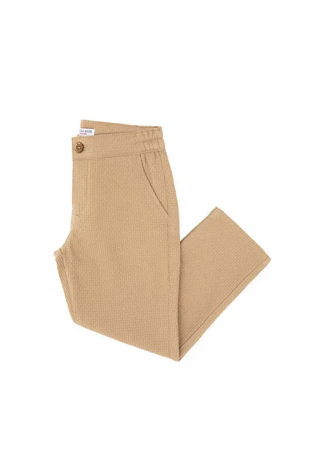 Детские брюки для мальчиков прямого кроя U.S. Polo Assn., Camel — фото 4