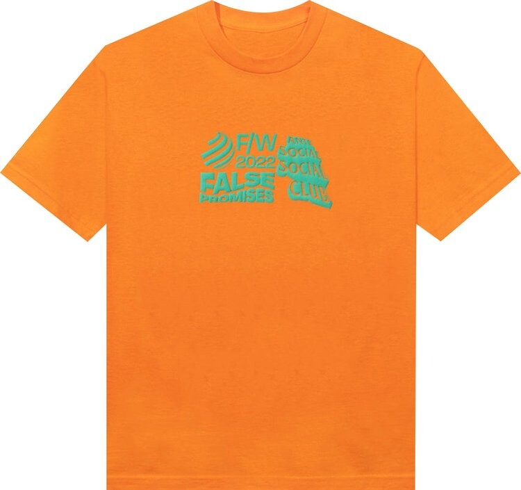 

Футболка Anti Social Social Club False Promises Tee 'Orange', оранжевый