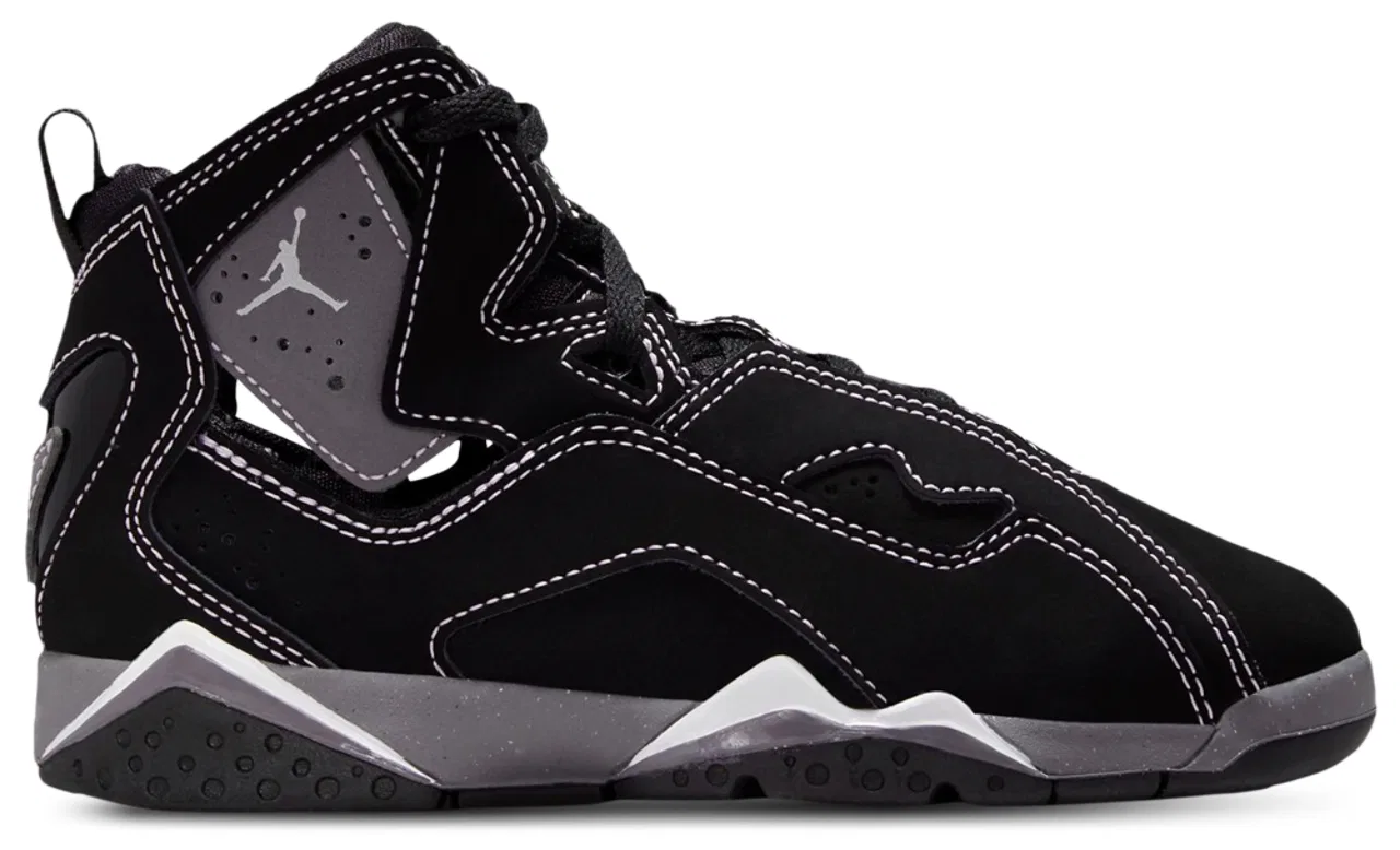 Детские баскетбольные кроссовки для мальчиков с принтом Jordan True Flight, Silver/Black