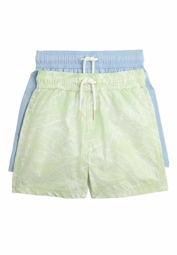 Плавки 2 шт в комплекте, модель 2 pack swim shorts, Marks & Spencer, Green Mix, зеленый