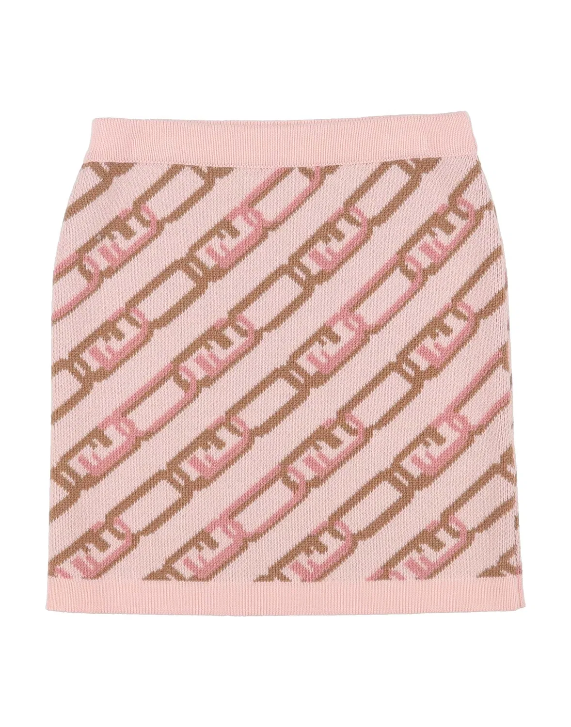 Детская юбка для девочек вязаная Light Pink Fendi, Light Pink