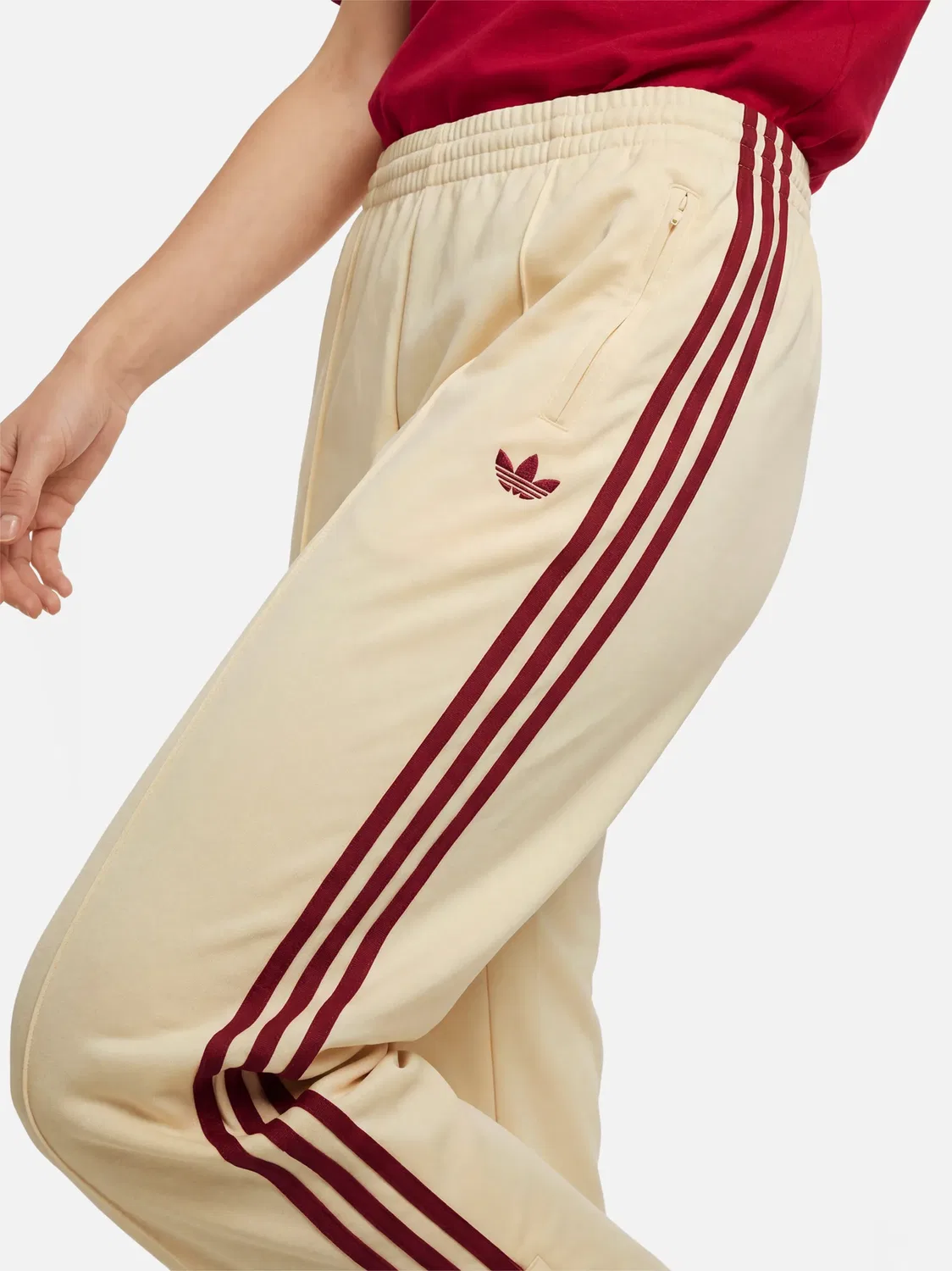 Женские спортивные брюки с тремя полосками Adidas Originals, Vanille — фото 2