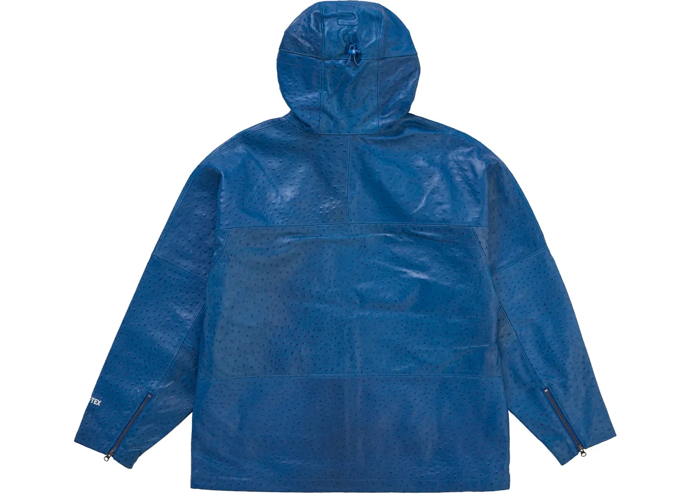 Мужская куртка с принтом Supreme GORE-TEX Ostrich Embosssed Leather Jacket, Blue — фото 3