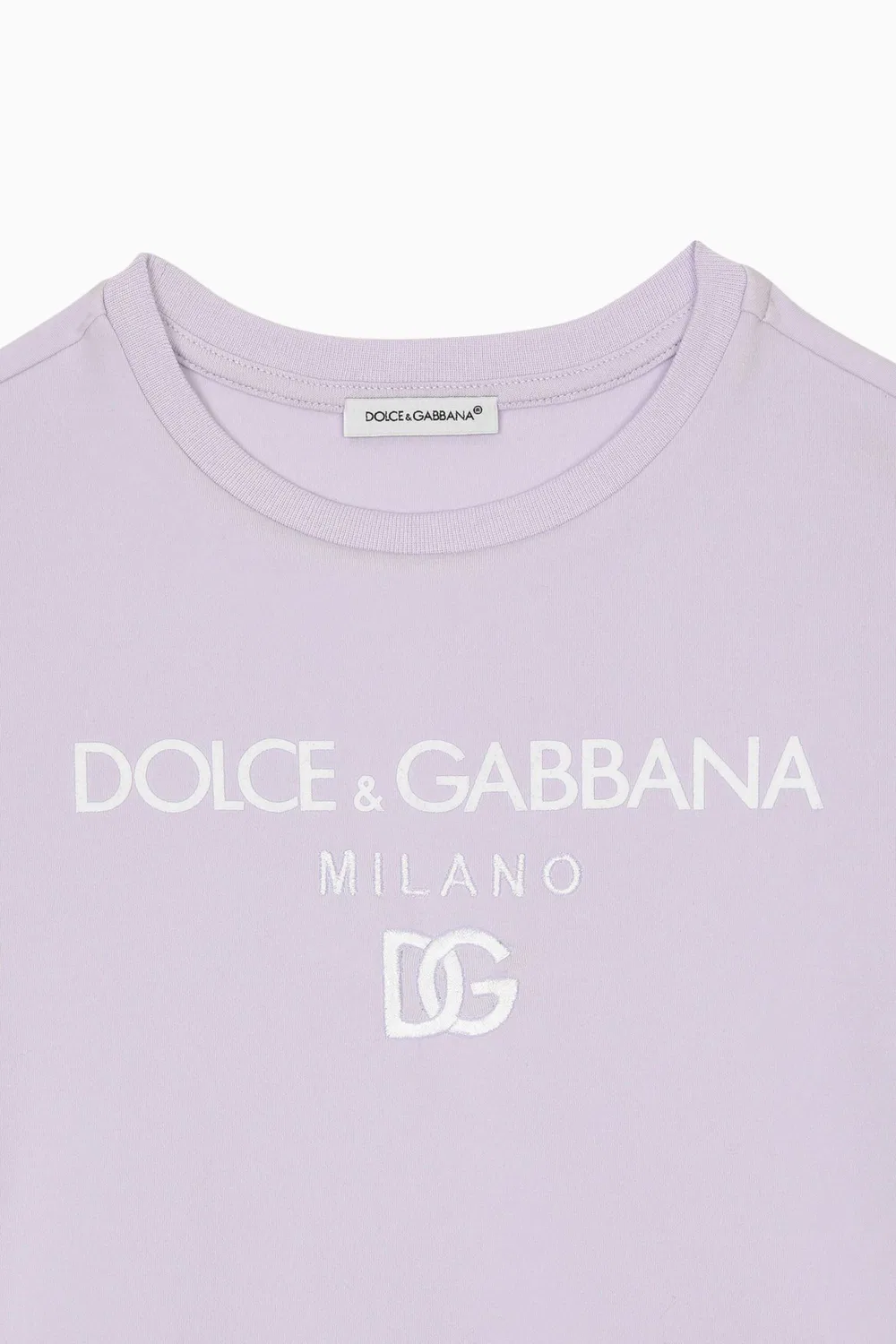 Платье расклешенное из хлопка с логотипом Dolce & Gabbana — фото 3