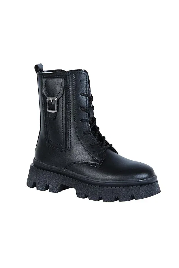 Детские ботинки для девочек с принтом London Black Winter Girl's Boots Generic Brands, Black