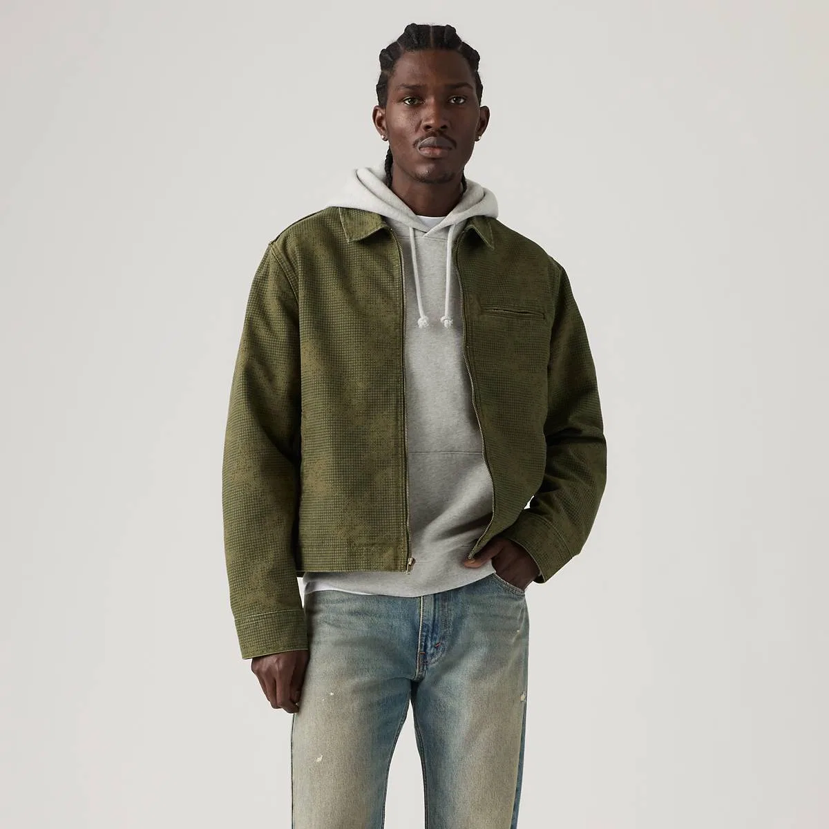 Куртка Cristobal garage Levi's, Jude Texture Camo Rosin - Green — фото 3