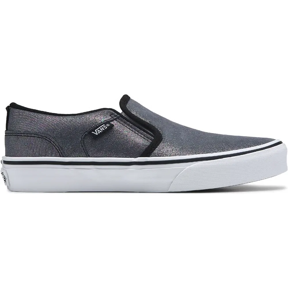 Детские слипоны Asher Vans, Black/Shimmer — фото 2