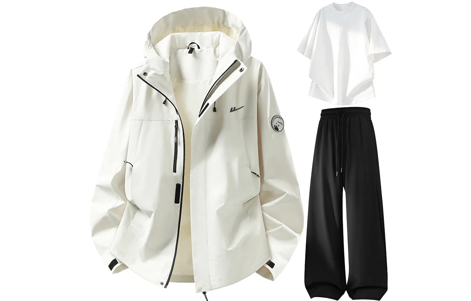 Детский комплект спортивной одежды с капюшоном Khaki+Black WARRIOR