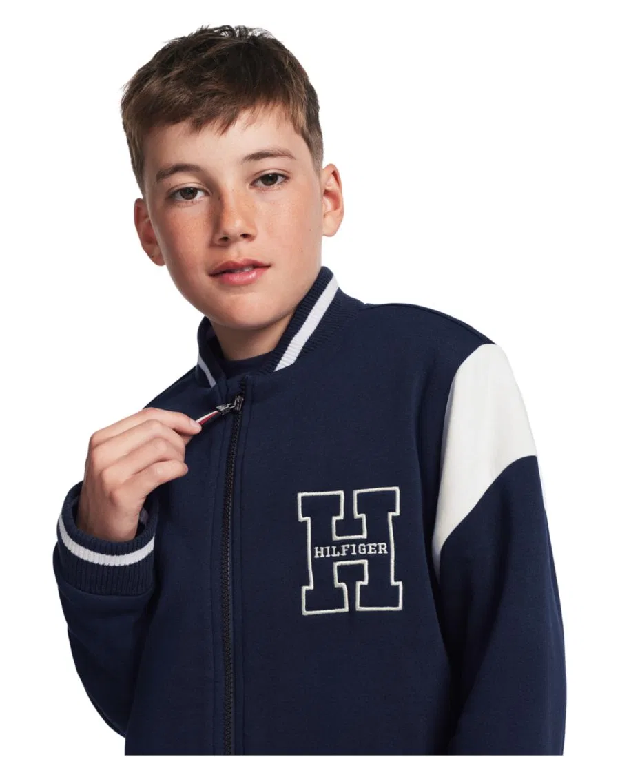 Куртка-бомбер из флиса с принтом Collegiate Tommy Hilfiger, Navy Blazer — фото 4