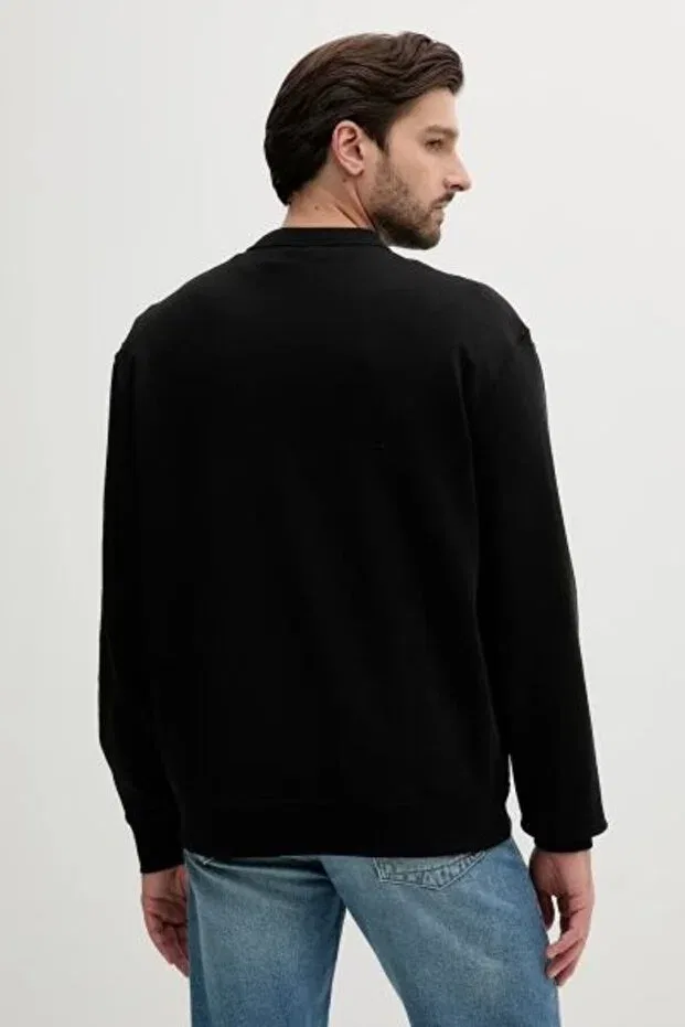 Мужские свитшот с круглым вырезом Calvin Klein, Black — фото 2