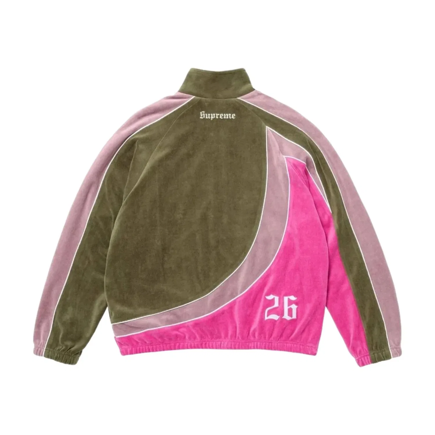Мужская куртка FW26 x Umbro Velour Track Jacket 'Olive' Supreme, оливковый — фото 2