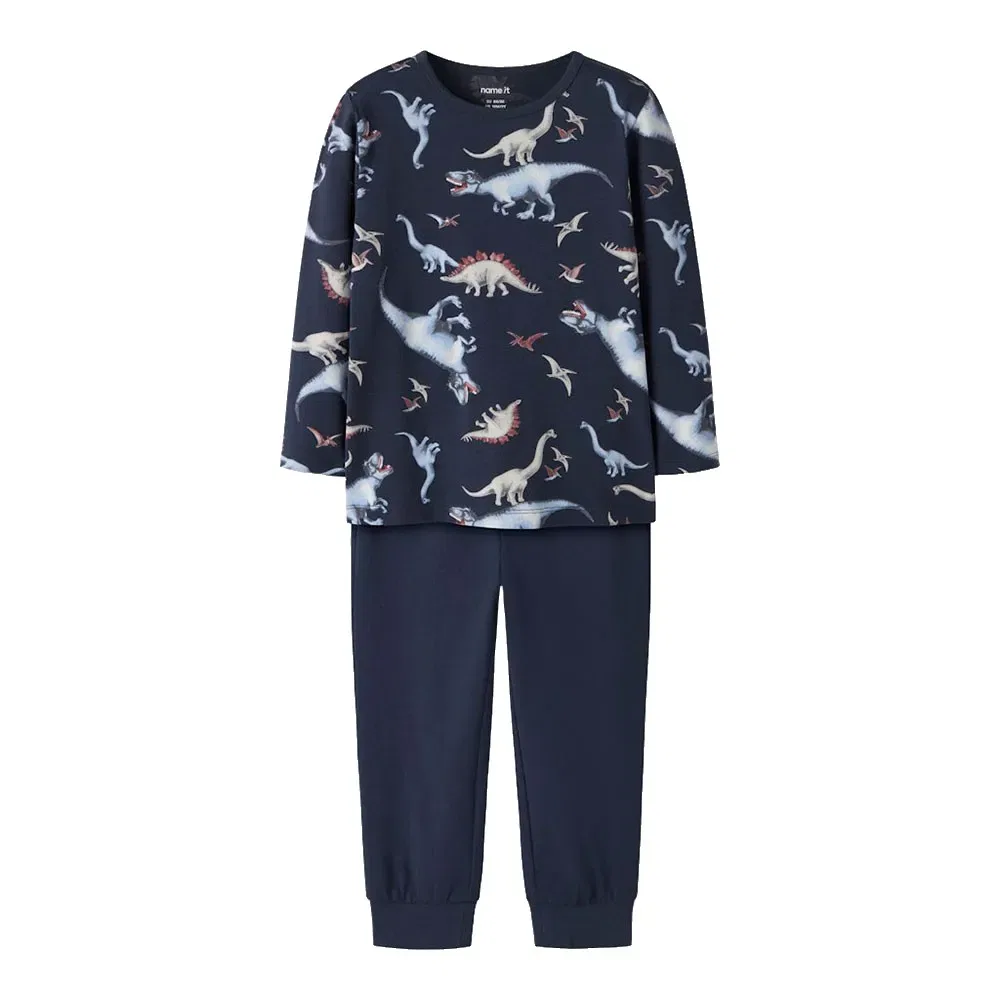Пижама с длинным рукавом Navy Dino Name It, синий