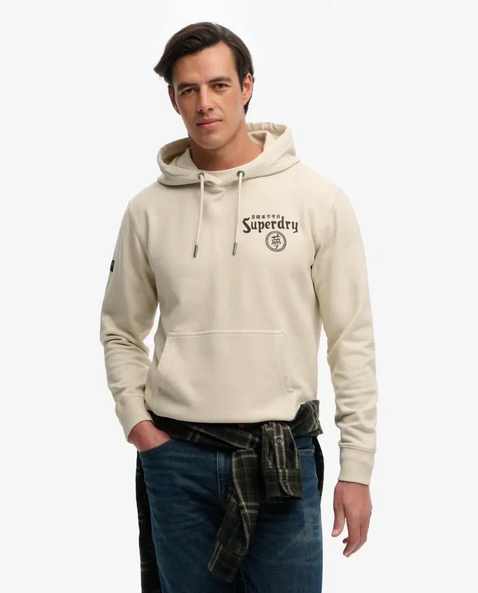 Мужская худи с капюшоном Tokyo Narrative Superdry, Кремовый