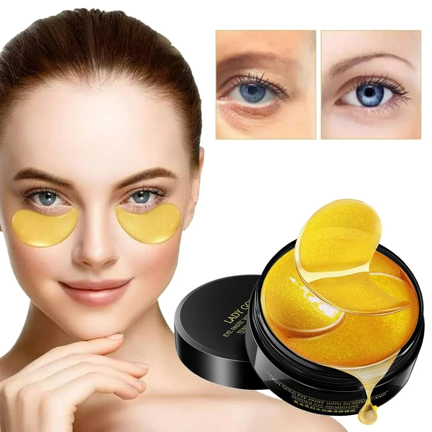 Гидрогелевые патчи для глаз 24K Gold Deep Hydration, 60 шт, Kayferli — фото 2