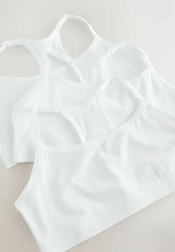 Комплект из 3 топов с открытой спиной, хлопок, Regular fit, Next, белый — фото 4