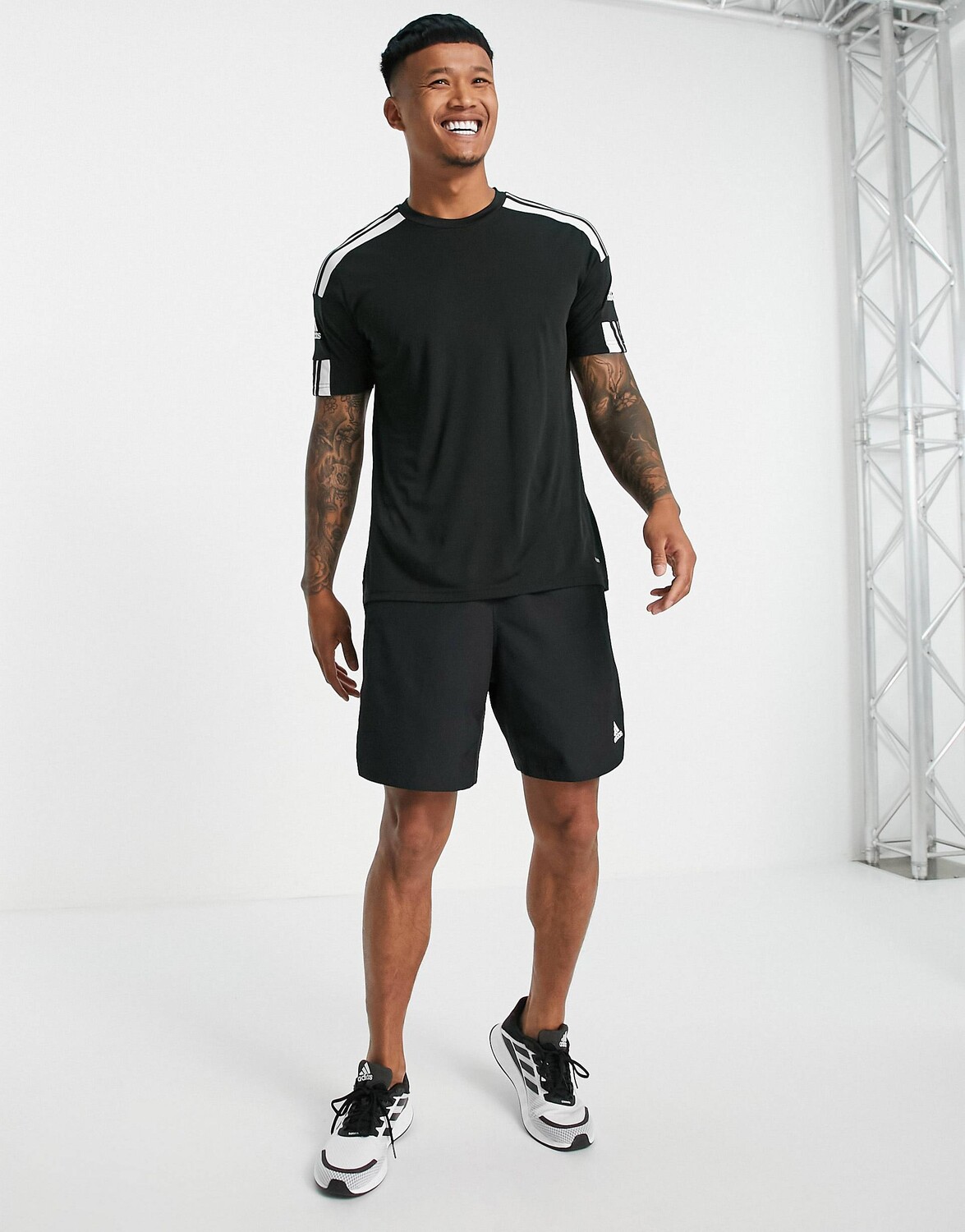 Мужская футболка Adidas Football Squadra 21, черный/белый — фото 4