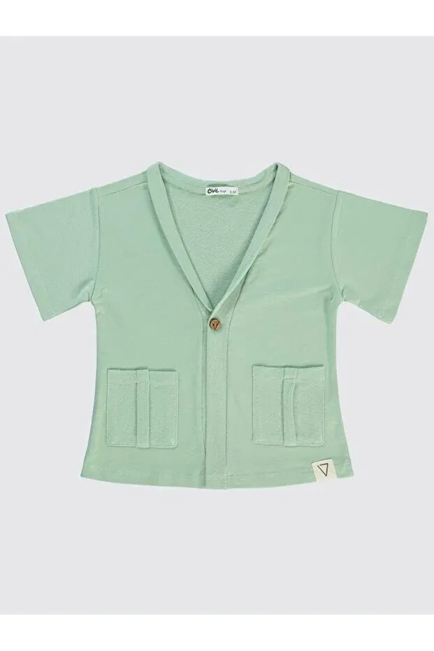 Детский кардиган для мальчиков хлопковый Basics Civil Boys, Mint