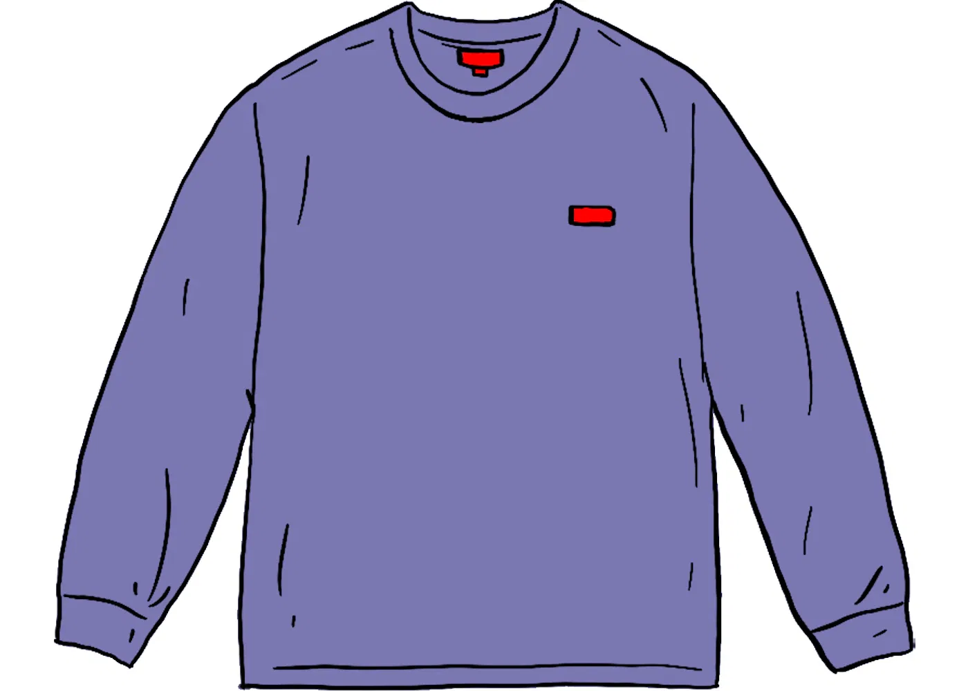 Мужская футболка с длинным рукавом Supreme L/S Tee (SS21), Dusty Purple
