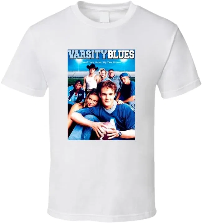 Мужская футболка с принтом James Van Der Beek Varsity Blues, белый