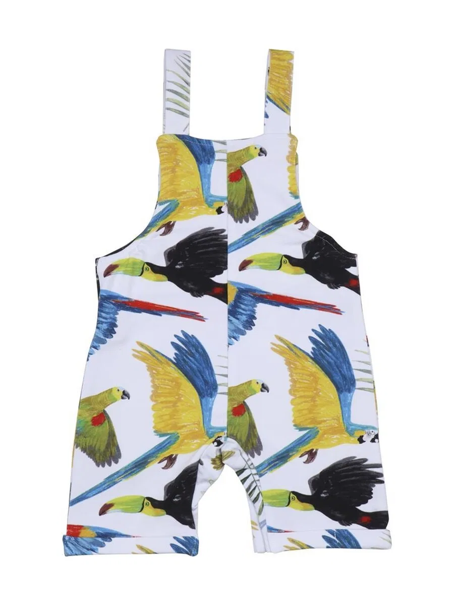 Комбинезон Walkiddy Regular Overalls 'Walkiddy - The Birds of Rainforest' белого цвета — фото 2