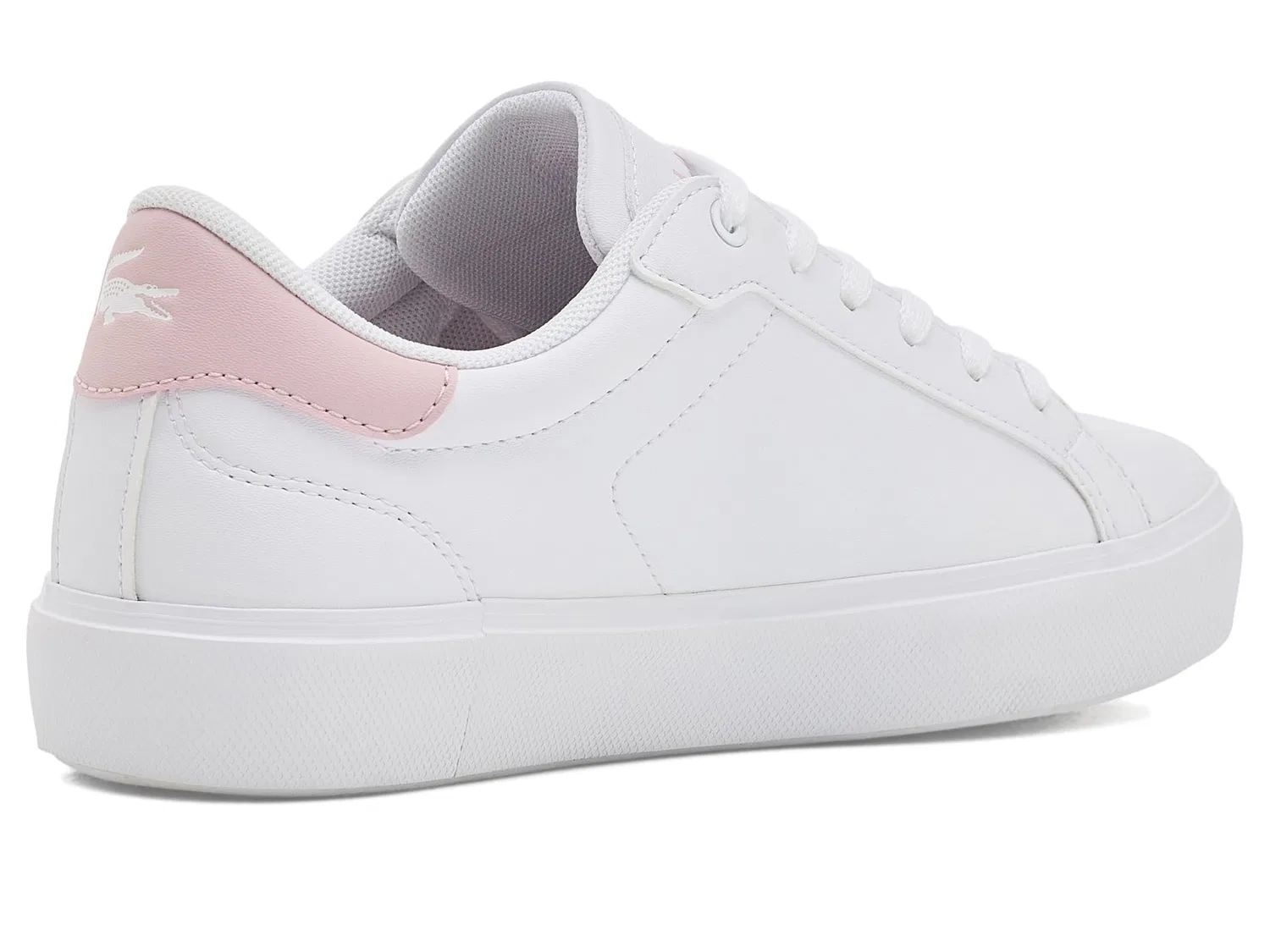 Кроссовки Powercourt (для маленьких и больших детей) Lacoste Kids, White/Light Pink — фото 4